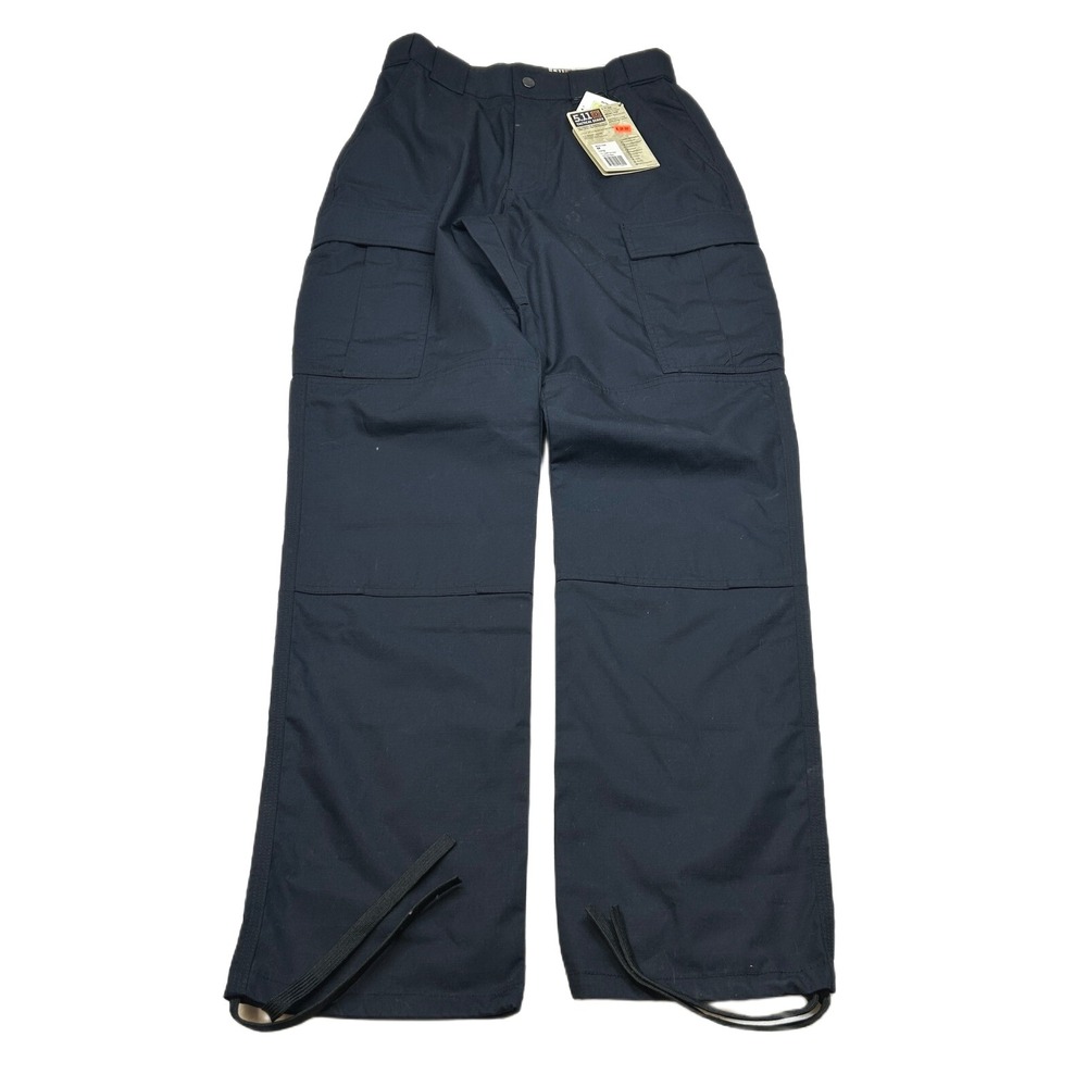 5.11 Tactical TDU Pants Mens Medium Long Dark Navy Ripstop 11 Pockets NEW‎